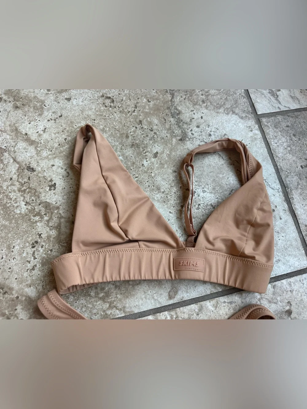 Skims  Nude Beige Triangle Bikini Set - Women's Swim